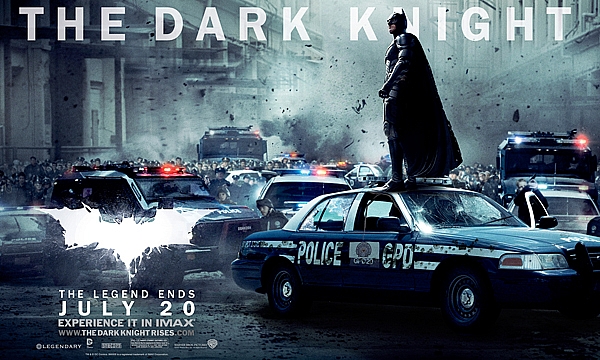 dark night police car