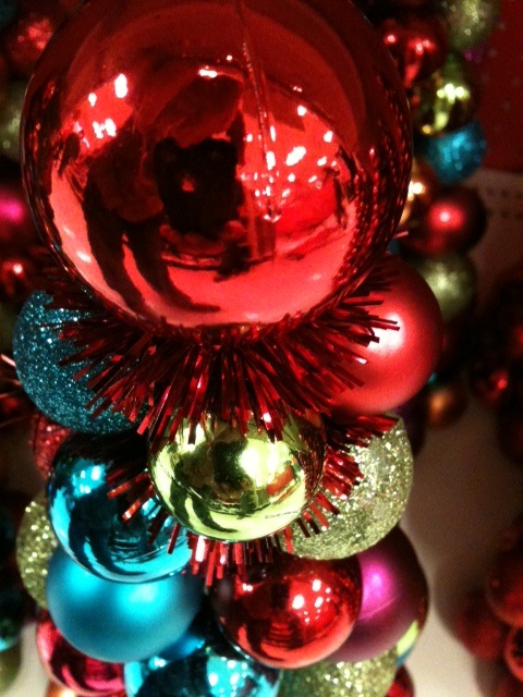 colorful ornament tree