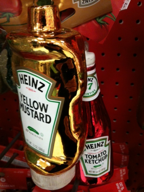 ketchup and mustard ornament