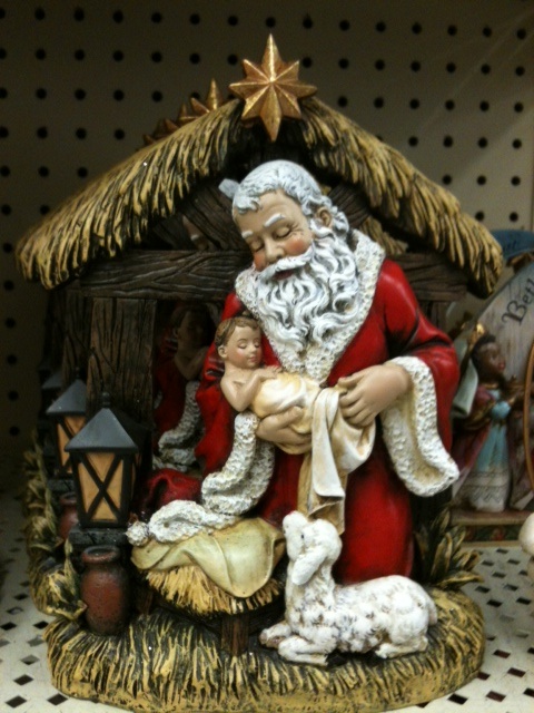 santa jesus manger