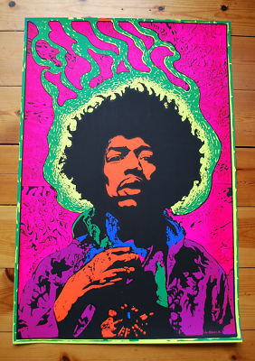jimi hendrix blacklight poster